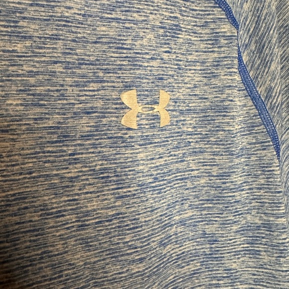 Under Armour Men’s Threadborne Fitted Heatgear Tee T-shirt Size XL Blue - Picture 2 of 4